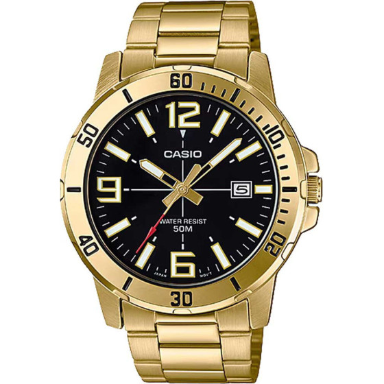 Casio MEN'S Watch + Box - (MTP-VD01G-1B)