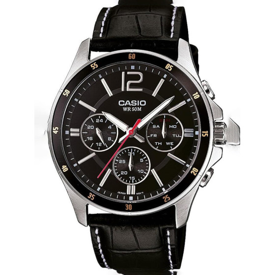 Casio MEN'S Watch MTP-1374L-1AV (zd064b) + Box - (MTP-1374L 1AV)
