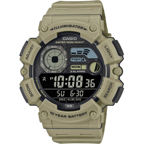 Casio Men's watch Digital Moonphase + Box - (WS-1500H-5B)