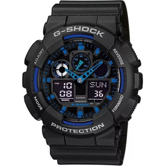 Casio Men's watch G-Shock (zd135b) + Box - (GA-100-1A2ER)