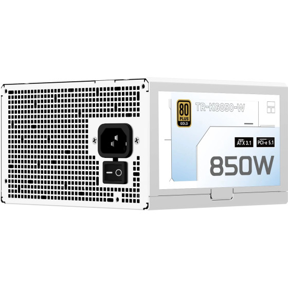 Thermalright Psu Atx 3.1 850W Gold, Full Modular - White - (TR-KG850-W)