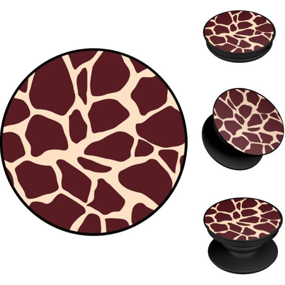 Sonique Pop Holder Animal Print Series Giraffe 03
