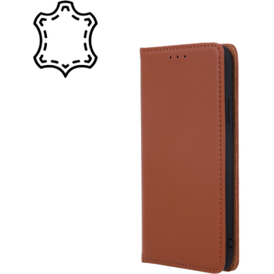 Senso Genuine Leather Stand Book Iphone 17 Pro Brown - (SGLIP17PBR)