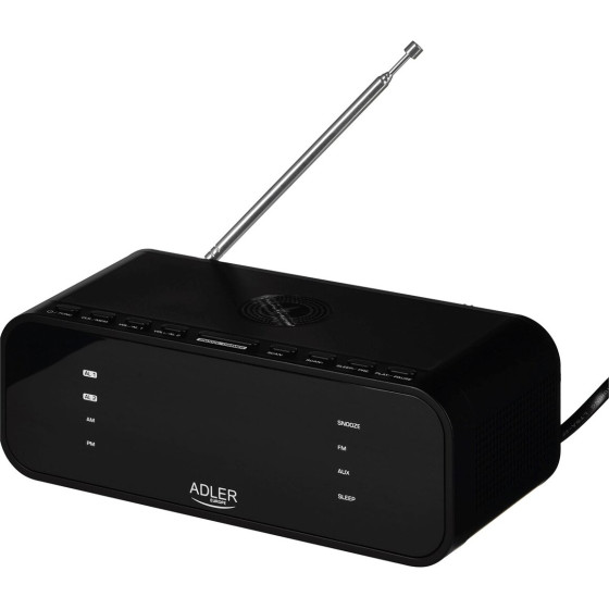 Adler Radio Alarm Clock Black - (Ad 1192b)