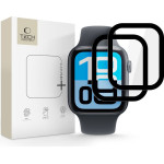 Tech-Protect Szklo Hybrydowe Glass FLEX+ 2-Pack Apple Watch 4 / 5 / 6 / Se 1 / 2 / 3 (44MM) BLACK