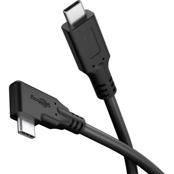 Goobay USB-C Cable 90�, 1 m, Black 1 m - (79421)