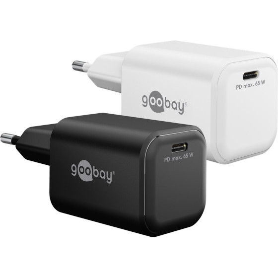 Goobay USB-C Pd Gan Fast Charger Nano (65 W) White White - (79156)