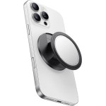 Mcdodo - 2in1 Foldable Magnetic Phone Stand - with Built-in Makeup Mirror, Leather - Black - (MR-7912)