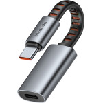 Mcdodo - Audio Adapter - Lightning to Type-C, 2A, 24W, 480Mbps, OTG, Support Fast Charge, Call Function, 0.1m - Gray - (CA-4870)