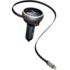 Mcdodo - Car Charger - with USB-C Retractable Cable, 80W, Dual Port, Indicator Light Ring, 80cm - Black - (CC-4850)
