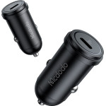 Mcdodo - Car Charger Obsidian Series - Type-C, PD30W, Smart IC, Mini Size, 1.2m - Black - (CC-7491)