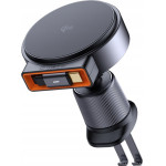 Mcdodo - Car Holder with Wireless Charging (CH-0090) - for Air Vent, 15W, Qi2, Built-in Retractable Cable - Black