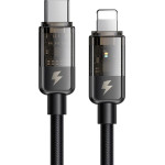 Mcdodo - Data Cable (CA-3160) - Type-C to Lightning, 36W, Transparent Design, Auto Power Off, 1.2m - Black
