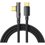 Mcdodo - Data Cable (CA-3400) - USB-C to USB-C, 90 Degree Design, 100W, Transparent Design, 5A, 1.2m - Black