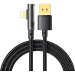 Mcdodo - Data Cable (CA-3510) - USB-A to Lightning, 90 Degree Design, 3A, Transparent Design, 1.2m - Black