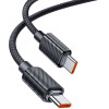 Mcdodo - Data Cable (CA-3670) - Type-C to Type-C, Transparent Design, 100W, 5A, 1.2m - Black
