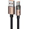 Mcdodo - Data Cable (CA-6891) - with Charging Light, USB-C to USB-A, Transparent Cable, 6A, 1.2m - Desert Gold