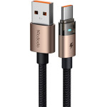 Mcdodo - Data Cable (CA-6891) - with Charging Light, USB-C to USB-A, Transparent Cable, 6A, 1.2m - Desert Gold