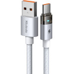 Mcdodo - Data Cable (CA-6892) - with Charging Light, USB-C to USB-A, Transparent Cable, 6A, 1.2m - White