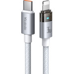 Mcdodo - Data Cable (CA-6942) - with Charging Light, USB-C to Lightning, Transparent Cable, 36W, 1.2m - White
