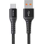 Mcdodo - Data Cable - USB to Type-C, Nylon Braided, Aluminum Alloy, Support QC4.0/3.0, 1m - Black - (CA-2271)