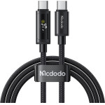 Mcdodo - Data Cable - USB-C to USB-C, Dual LED Display, 100W, Fast Charging, 1.2m - Black - (CA-8000)