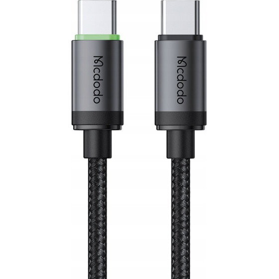Mcdodo - Data Cable - USB-C to USB-C, Nylon Braided, Aluminum Alloy, PD60W, 1m - Black - (CA-4410)