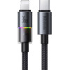 Mcdodo - Data Cable - with 7 Colorful Lights, USB-C to Lightning, 36W, 3A, 1.2m - Black - (CA-8190)