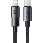 Mcdodo - Data Cable - with 7 Colorful Lights, USB-C to Lightning, 36W, 3A, 1.2m - Black - (CA-8190)