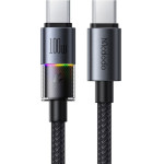 Mcdodo - Data Cable - with 7 Colorful Lights, USB-C to USB-C, 100W, 5A, 1.2m - Black - (CA-8200)