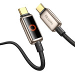 Mcdodo - Data Cable - with Breathing Light LED Display, USB-C to USB-C, Auto Power Off, 100W, 1.2m - Desert Gold - (CA-6681)