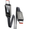 Mcdodo - Data Cable Rythm Series - Type-C to Type-C, 100W, LED Display, PD Fast Charging, 1.2m - Black - (CA-4470)