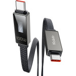 Mcdodo - Data Cable Rythm Series - Type-C to Type-C, 100W, LED Display, PD Fast Charging, 1.2m - Black - (CA-4470)