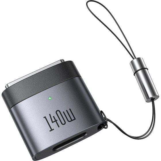 Mcdodo - OTG Adapter - Type-C to MagSafe 3, 140W, Aluminum Alloy, LED Indicator, for MacBook Air/Pro - Black - (OT-6850)