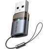 Mcdodo - OTG Adapter - Type-C to USB3.0, Aluminium Alloy, Charging&Data Sync, with Indicator Light, Lanyard - Black - (OT-7580)