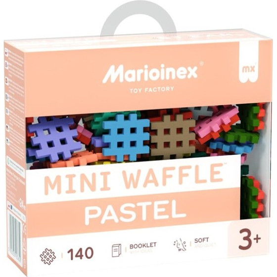 Marioinex Mini Waffle Building Blocks Pastel, 140 Pieces - (5903033903650)
