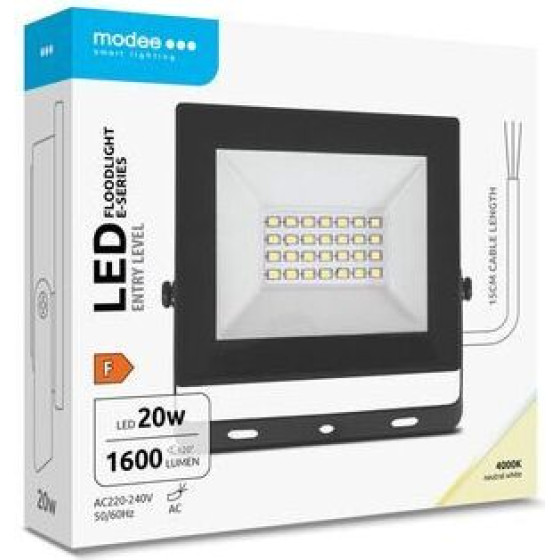 Modee Lighting Led ��������� E-Series Slim 20W 120� 4000K 1600 Lm Erp - (ML-FLS4000K20WEN)