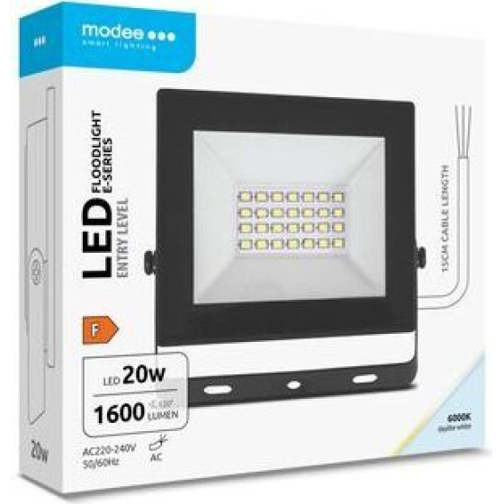 Modee Lighting Led ��������� E-Series Slim 20W 120� 6000K 1600 Lm Erp - (ML-FLS6000K20WEN)