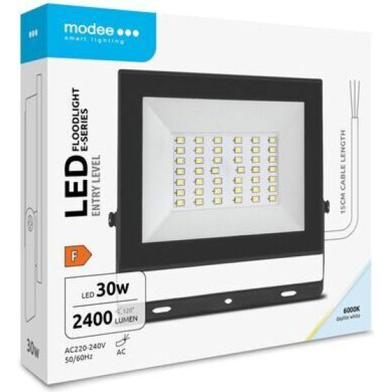 Modee Lighting Led ��������� E-Series Slim 30W 120� 6000K 2400 Lm Erp - (ML-FLS6000K30WEN)