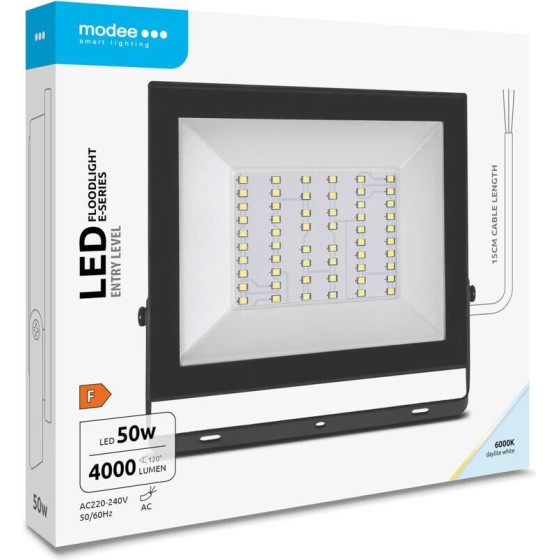 Modee Lighting Led ��������� E-Series Slim 50W 120� 6000K 4000 Lm Erp - (ML-FLS6000K50WEN)