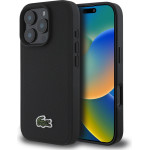LACOSTE Iconic Petit Pique Woven Logo Magsafe Case For Iphone 16 Pro Max Black - (LCHMP16XPVCK)