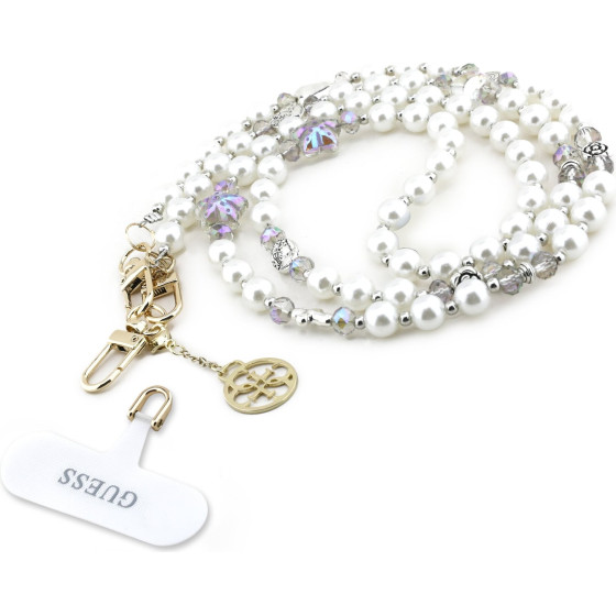 Guess Crossbody Strap Pear And 4G Charm White - (GUUCMDW4CH)