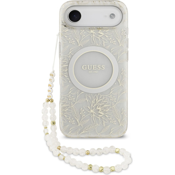 Guess Iml Flowers Allover Strap Magsafe Case For Iphone Air White - (GUHMP17MHCPOFPH)