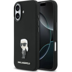 Karl Lagerfeld Liquid Silicone Metal Ikonik Case For Iphone 17 Black - (KLHCP17SSMHKNPK)