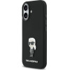 Karl Lagerfeld Liquid Silicone Metal Ikonik Case For Iphone 17 Black - (KLHCP17SSMHKNPK)