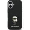 Karl Lagerfeld Liquid Silicone Metal Ikonik Case For Iphone 17 Black - (KLHCP17SSMHKNPK)