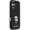 Karl Lagerfeld Liquid Silicone Metal Ikonik Case For Iphone 17 Black - (KLHCP17SSMHKNPK)