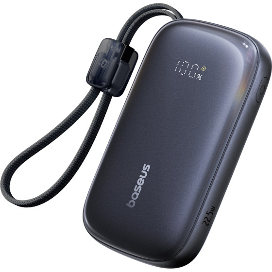 Baseus Enerfill FC21 Qpow 3 Ultra 20000mAh 22.5W Powerbank With Display And Cable Included - Black - (E0027M00)