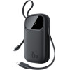 Baseus Enerfill FC31 20000mAh 45W Power Bank With Display With USB-C And Lightning Cables - Black - (E0028D00)