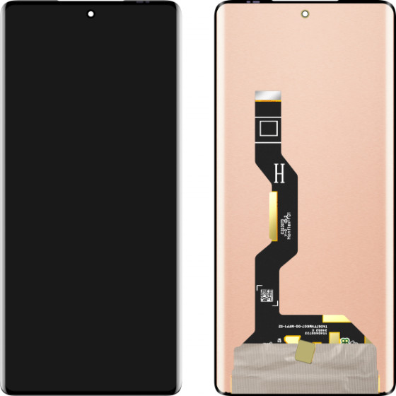 MP Lcd Display Module For Motorola Edge 50 Fusion, w/o Frame, Aftermarket, Black